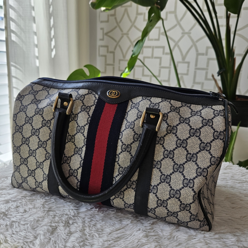 Vintage Gucci Monogram Supreme Boston